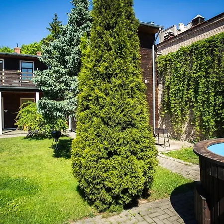 With A Terrace And A Hot Tub Ryga